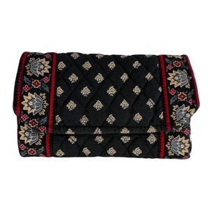 Vera Bradley | Quilted Wallet Clutch Crossbody Signature Classic Black Pattern